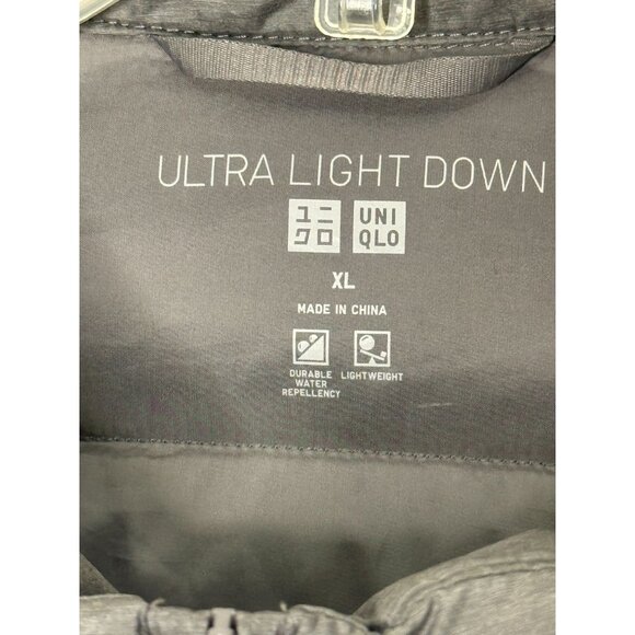 Uniqlo Ultra Light Down Packable Puffer Jacket Coat Gray Unisex Size XL Unworn - Picture 3 of 9